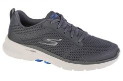 Buty sportowe Sneakersy męskie, Go Walk 6 Avalo. Szare buty sportowe na co dzień męskie Skechers, z materiału, bez zapięcia, trekkingowe. Za 309.99 zł.
