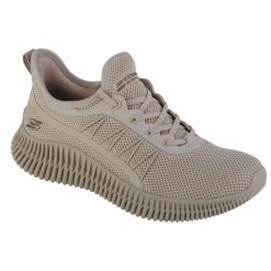 Buty sportowe Sneakersy damskie, Skechers Bobs Geo-New Aesthetics. Brązowe buty sportowe na co dzień damskie Skechers, bez wzorów, z materiału, trekkingowe. Za 249.99 zł.