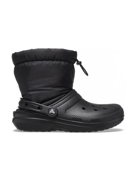 Crocs Kozaki "Classic Lined Neo Puff" w kolorze czarnym rozmiar: 42/43. Czarne kozaki damskie Crocs, z materiału, bez obcasa. Za 253.45 zł.