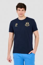 LA MARTINA Granatowy t-shirt Jersey. Niebieskie t-shirty męskie La Martina, l, bez wzorów, z jersey, bez kołnierzyka. W wyprzedaży za 269.99 zł.