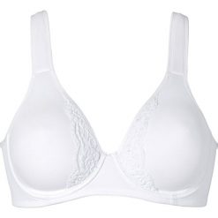 Biustonosz minimizer z wyściełanymi ramiączkami. Białe biustonosze bonprix, bez wzorów. Za 74.99 zł.