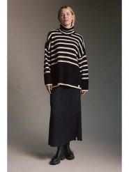 Cotton Candy Golf w kolorze czarno-kremowym rozmiar: XS/S. Czarne golfy damskie Cotton Candy, s, bez wzorów, z bawełny, bez ramiączek. Za 200.13 zł.