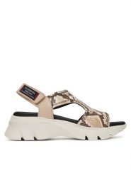 Hispanitas Sandały Dakar HV254010 Brązowy. Brązowe sandały damskie Hispanitas, bez wzorów, ze skóry, bez obcasa, na koturnie. Za 359.99 zł.