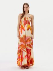 Maaji Sukienka letnia Jungle Palm Lavinia PT2707CLD001 Pomarańczowy Regular Fit. Brązowe sukienki damskie Maaji, na lato, m, bez wzorów, z wiskozy, bez kołnierzyka, bez ramiączek. Za 399.99 zł.