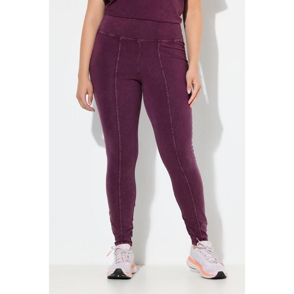 Damskie Legginsy styl vintage wąskie nogawki wysoki stan kieszeń. Czerwone legginsy damskie Ulla Popken, plus size, bez wzorów, z bawełny. Za 239.99 zł.