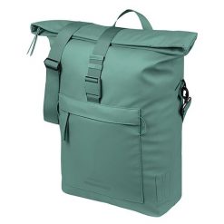 Torba rowerowa Brooklyn MIK Hooks, srebrno-zielona. Niebieskie torby męskie na ramię BASIL, bez wzorów, na ramię. Za 421.95 zł.