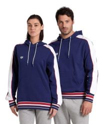 Bluza Arena Hooded Sweat Inserts z kapturem. Niebieskie bluzy sportowe damskie Arena, l, bez wzorów, z bawełny, bez ramiączek, z kapturem. Za 273.42 zł.