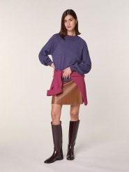 Rodier Wełniany sweter w kolorze fioletowym rozmiar: M. Różowe swetry klasyczne damskie Rodier, m, z wełny, bez kołnierzyka. Za 260.99 zł.