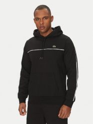 Lacoste Bluza SH9808 Czarny Classic Fit. Czarne bluzy bez kaptura męskie Lacoste, m, z bawełny. Za 709.99 zł.