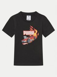Puma T-Shirt Hot Wheels 630069 Czarny Regular Fit. Czarne t-shirty chłopięce Puma, bez wzorów, z bawełny, bez ramiączek. Za 60.99 zł.