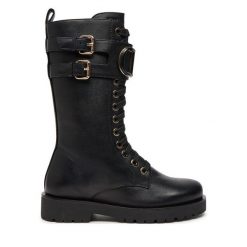 Trapery TWINSET. Czarne trapery damskie Twinset, bez obcasa. Za 1,389.00 zł.