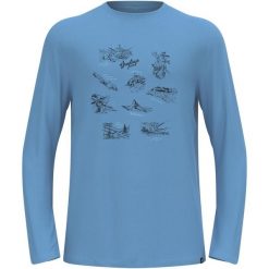 Koszulka z długim rękawem męska ODLO Merino 200 Tourist T-Shirt. Szare koszulki męskie z długim rękawem Odlo, l, bez wzorów, z materiału, bez kołnierzyka. Za 399.99 zł.