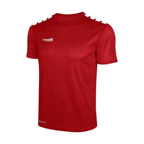 Koszulka piłkarska męska Cappelli Cs One Adult Jersey SS. Białe t-shirty sportowe męskie CAPELLI SPORT, m, z jersey, bez ramiączek, do piłki nożnej. Za 47.99 zł.