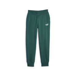 Spodnie Puma Ess Sweatpants, Kobiety. Zielone spodnie materiałowe damskie Puma, bez wzorów, z bawełny, sportowe. Za 290.00 zł.