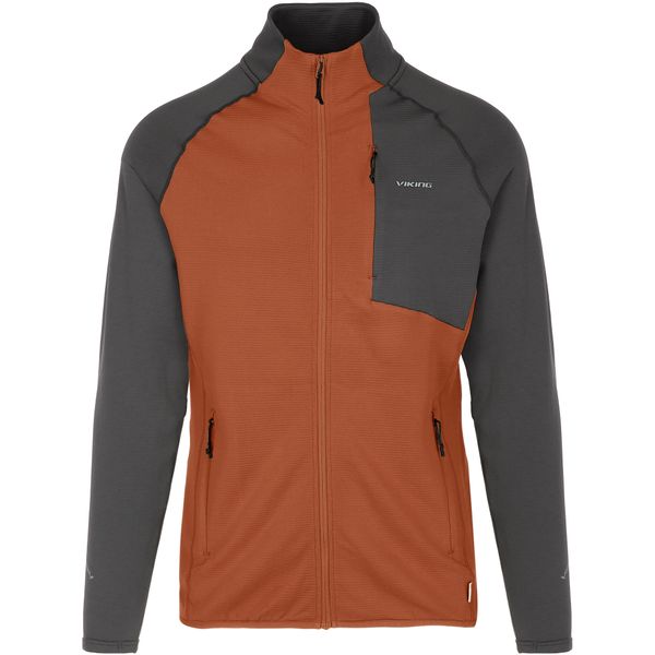 Bluza męska VIKING Birger Man rozpinana. Brązowe bluzy sportowe męskie VIKING, bez wzorów, z elastanu, sportowe, bez kołnierzyka, bez ramiączek. Za 319.90 zł.