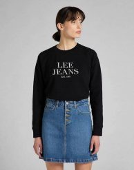 LEE CREW NECK SWS DAMSKA BLUZA BLACK L53ATX01 112140222. Czarne bluzy bez kaptura damskie Lee, l. Za 139.99 zł.