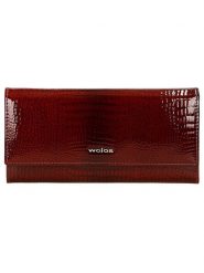 Wojas Skórzany portfel w kolorze bordowym - 19,5 x 10 x 3 cm rozmiar: onesize. Czerwone portfele damskie Wojas, bez wzorów, z materiału. Za 179.64 zł.