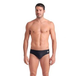 Kąpielówki Arena Graphic Swim Briefs. Czarne kąpielówki męskie Arena, m, bez wzorów, do pływania. Za 99.99 zł.