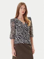 Morgan Bluzka 252-TRUDDY Czarny Regular Fit. Czarne bluzki damskie Morgan, xl, bez wzorów, z syntetyku, bez ramiączek. Za 179.99 zł.