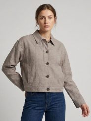 MOSS COPENHAGEN Kurtka koszulowa "Viana" w kolorze szarobrązowym rozmiar: XL. Brązowe kurtki damskie MOSS COPENHAGEN, xl, bez wzorów, bez kaptura. Za 189.95 zł.