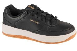 Buty sportowe do chodzenia damskie, Sport Court 2.0 - Core Essential. Czarne buty sportowe na co dzień damskie Skechers, bez wzorów, z materiału, trekkingowe, Skechers Sport. Za 219.99 zł.
