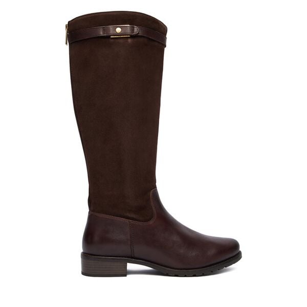 Kozaki Josef Seibel. Brązowe kozaki damskie Josef Seibel, bez obcasa, na płaskiej podeszwie. Za 519.99 zł.