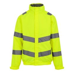 Męska Kurtka Pro Contract Dover HiVis Jacket. Żółte kurtki męskie Regatta, m, bez wzorów, z materiału, z kapturem. Za 182.99 zł.