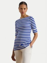 LAUREN RALPH LAUREN Bluzka 200P03750002 Niebieski Slim Fit. Niebieskie bluzki damskie Lauren Ralph Lauren, xs, bez wzorów, z bawełny, bez ramiączek. Za 329.99 zł.
