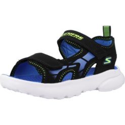 Sandały SKECHERS 406513L Czarny. Czarne sandały męskie Skechers, z syntetyku, bez zapięcia. Za 179.99 zł.