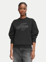 HUGO Bluza Danicey 50570917 Czarny Relaxed Fit. Czarne bluzy bez kaptura damskie Hugo, s, z bawełny. Za 679.99 zł.