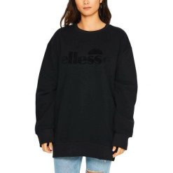 Bluza turystyczna damska Ellesse Caterina Crew. Czarne bluzy bez kaptura damskie Ellesse, m, z bawełny. Za 155.00 zł.