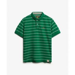 Koszulka polo w paski Superdry Vintage. Zielone koszulki polo męskie Superdry., m, bez wzorów, bez ramiączek. Za 258.15 zł.