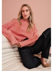 Street One Sweter w kolorze pomarańczowym rozmiar: 44. Pomarańczowe golfy damskie Street One, bez wzorów, ze splotem, bez ramiączek. Za 136.13 zł.