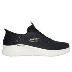Buty Skechers Lite Pro-Primebase M 232466BKGY czarne. Czarne buty fitness męskie z materiału, bez zapięcia, na fitness i siłownię. Za 642.59 zł.