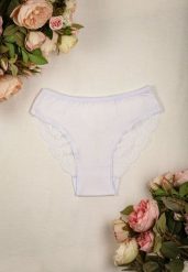 Białe Majtki Figi z Koronką z Tyłu Katriele. Białe figi damskie Renee, l, bez wzorów, z bawełny. Za 3.99 zł.