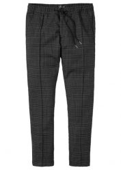 Spodnie z wygodnym pasem w talii, regular fit, z materiału o wyglądzie wełny. Szare spodnie materiałowe męskie bonprix, bez wzorów, z wełny. Za 149.99 zł.
