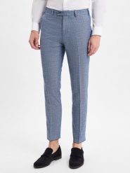 Finshley & Harding Spodnie - Mitch Mężczyźni wiskoza niebieski, 48. Niebieskie spodnie materiałowe męskie Finshley & Harding, bez wzorów, z tkaniny. Za 249.95 zł.