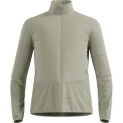 Kurtka hybrydowa Odlo Jacket ESSENTIAL INSULATOR HYBRID. Szare kurtki treningowe męskie Odlo, bez wzorów, do biegania. Za 589.99 zł.