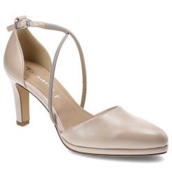 Różowe Czółenka Tamaris Eleganckie Obuwie Damskie. Czerwone czółenka damskie Tamaris, bez wzorów, ze skóry ekologicznej, bez obcasa, na słupku. Za 259.00 zł.