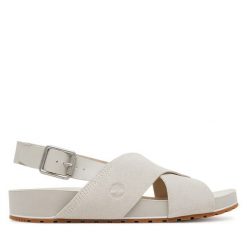 Sandały Timberland. Sandały damskie Timberland, bez wzorów, bez obcasa, na płaskiej podeszwie. Za 309.99 zł.
