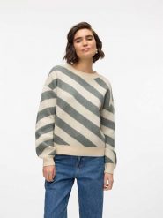Vero Moda Sweter w kolorze turkusowo-beżowym rozmiar: S. Brązowe swetry klasyczne damskie Vero Moda, s, ze splotem, bez kołnierzyka. Za 96.60 zł.