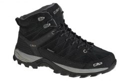 Buty trekkingowe CMP Rigel Waterproof. Czarne buty trekkingowe męskie CMP, z zamszu, bez zapięcia, trekkingowe. Za 379.99 zł.