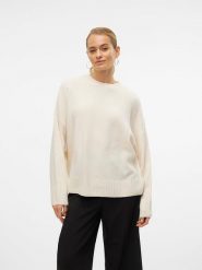 Vero Moda Sweter w kolorze kremowym rozmiar: XS. Brązowe swetry klasyczne damskie Vero Moda, xs, z wełny, bez kołnierzyka. Za 61.02 zł.