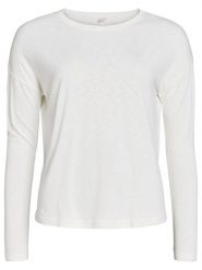 Rethinkit Wełniana koszulka "Vibe" w kolorze kremowym rozmiar: XL. Brązowe bluzki damskie Rethinkit, xl, bez wzorów, z materiału, bez kołnierzyka, bez ramiączek. Za 118.84 zł.