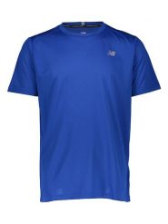 New Balance Koszulka "Core Run" w kolorze niebieskim do biegania rozmiar: L. Niebieskie t-shirty sportowe męskie New Balance, l, z materiału, bez ramiączek, do biegania. Za 96.60 zł.