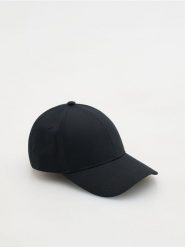 Bawełniana czapka baseball - czarny. Czarne czapki męskie Reserved, bez wzorów, z bawełny. Za 49.99 zł.