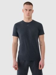 4F Koszulka treningowa szybkoschnąca męska - szara 3XL. Szare t-shirty sportowe męskie 4f, m, z dzianiny, bez ramiączek, na fitness i siłownię. Za 99.99 zł.