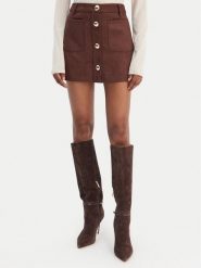 Bardot Spódnica z imitacji skóry Lorenzo 59673SB1 Brązowy Regular Fit. Brązowe spódniczki damskie BARDOT, bez wzorów, ze skóry. Za 449.99 zł.