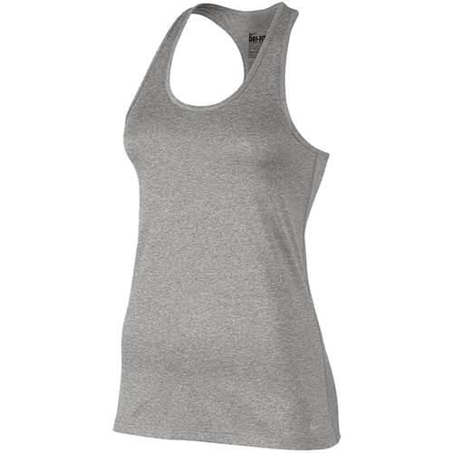 Koszulka treningowa damska Nike Dry Training Tank. Szare bluzki sportowe damskie Nike, l, z materiału, bez kołnierzyka, bez ramiączek. Za 162.00 zł.