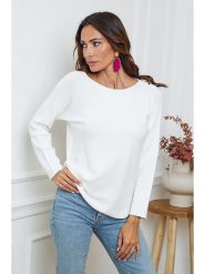 So Cachemire Sweter "Ianaz" w kolorze kremowym rozmiar: L. Brązowe swetry klasyczne damskie So Cachemire, l, ze splotem, bez kołnierzyka. Za 187.52 zł.